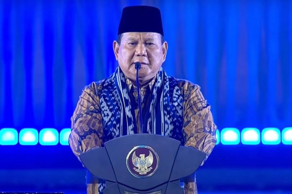 Presiden Prabowo Subianto (Tangkapan Layar)