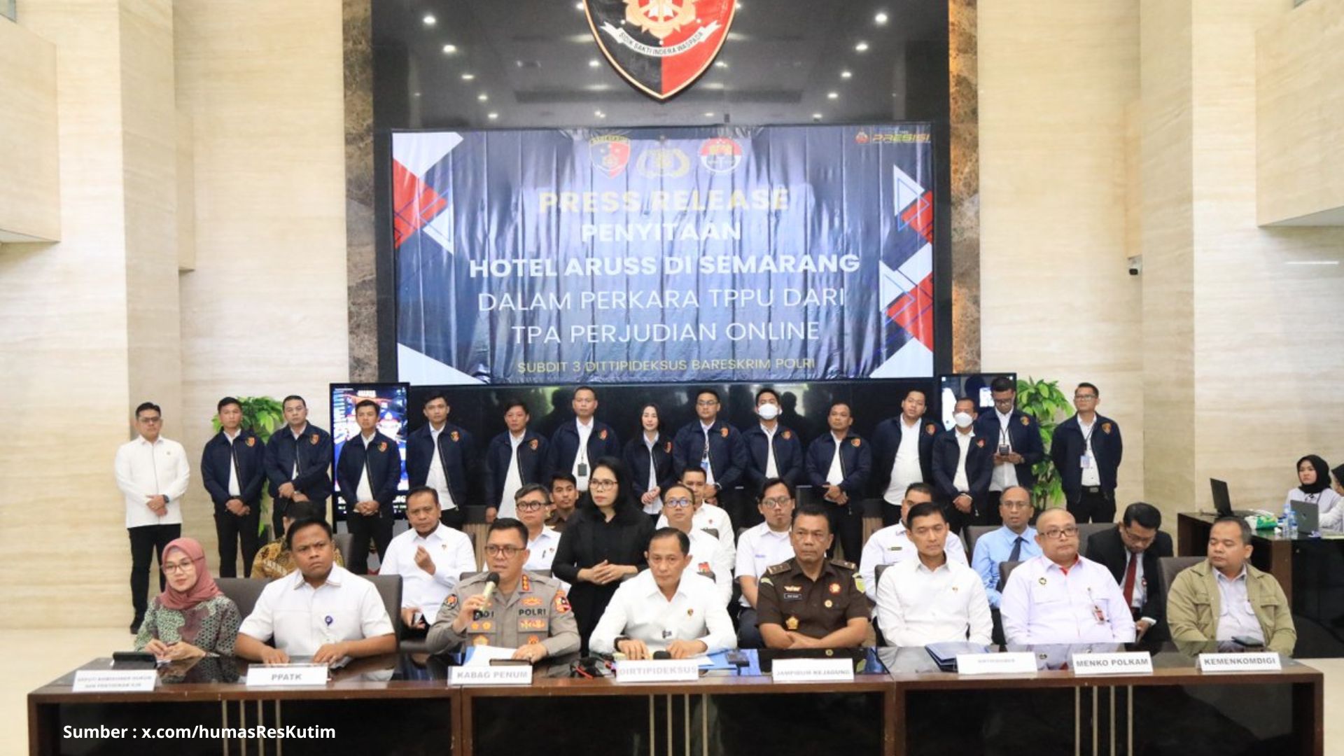 Mabel Polri tangkap beberpa orang terkait judol (Tangkapan Layar)