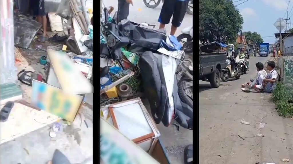 Collase pelajar terlibat kecelakaan di Megu Cilik (Foto : Collase)