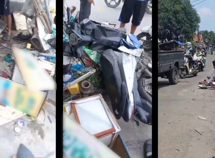 Collase pelajar terlibat kecelakaan di Megu Cilik (Foto : Collase)