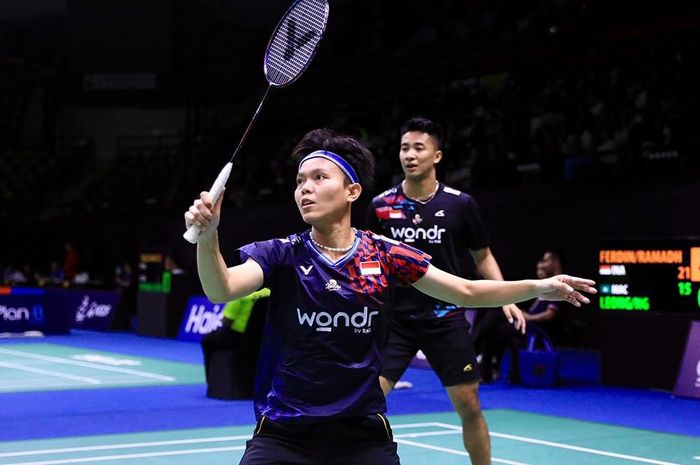 Ganda campuran Indonesia, Siti Fadia Silva Ramadhanti dan Dejan Ferdinansyah, saat tampil pada laga babak pertama Thailand Masters 2025 di Bangkok (Tangkapan Layar)