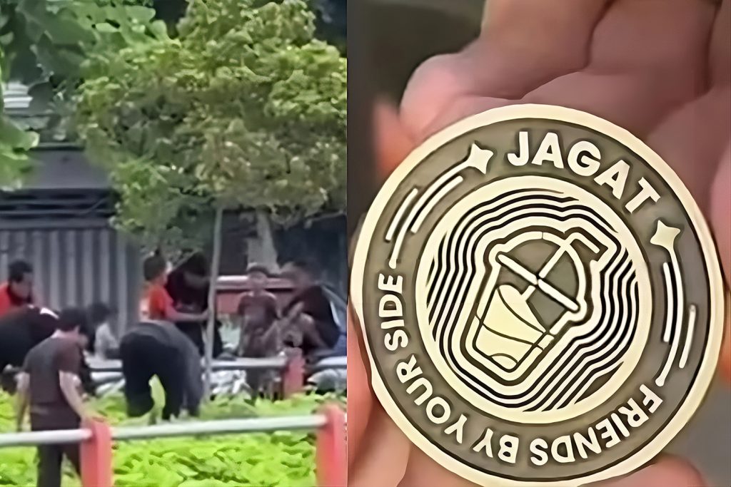 Kolase koin jagat dan beberapa orang merusak fasilitas umum akibat berburu koin jagat (Tangkapan Layar)