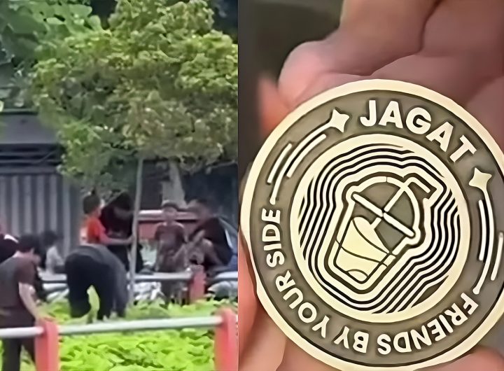 Kolase koin jagat dan beberapa orang merusak fasilitas umum akibat berburu koin jagat (Tangkapan Layar)