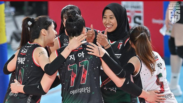 Megawati Hangestri Pertiwi bersama Red Sparks (Tangkapan Layar)