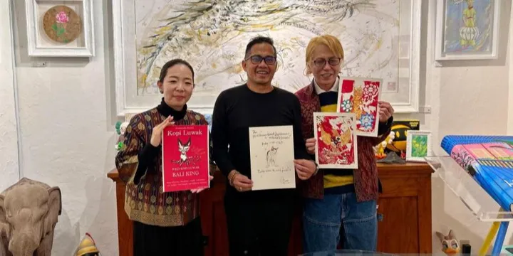 Seniman Jepang Lukis Kucing Prabowo untuk Tampil di World Expo Osaka (©Antara)