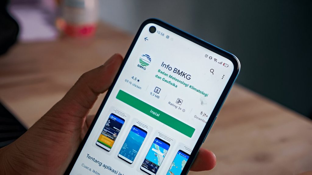 Aplikasi info bmkg di android (shutterstock.com)