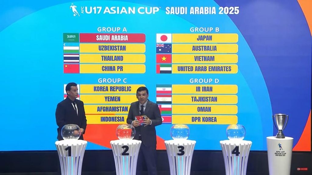 Timnas Indonesia U-17 berada di Grup C Piala Asia U-17 2025. (Foto: AFC)