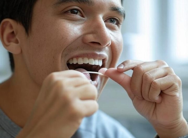 Flossing/benang gigi - Foto dibuat oleh Grok/X