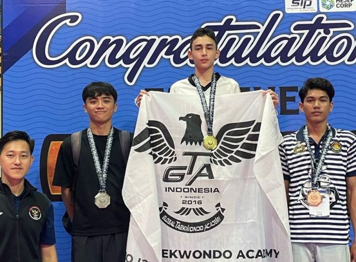 Atlet taekwondo Indonesia Teuku Zio peraih medali Emas di ajakng Kasal Cup II International Taekwondo Championship 2025 (Tangkapan Layar)