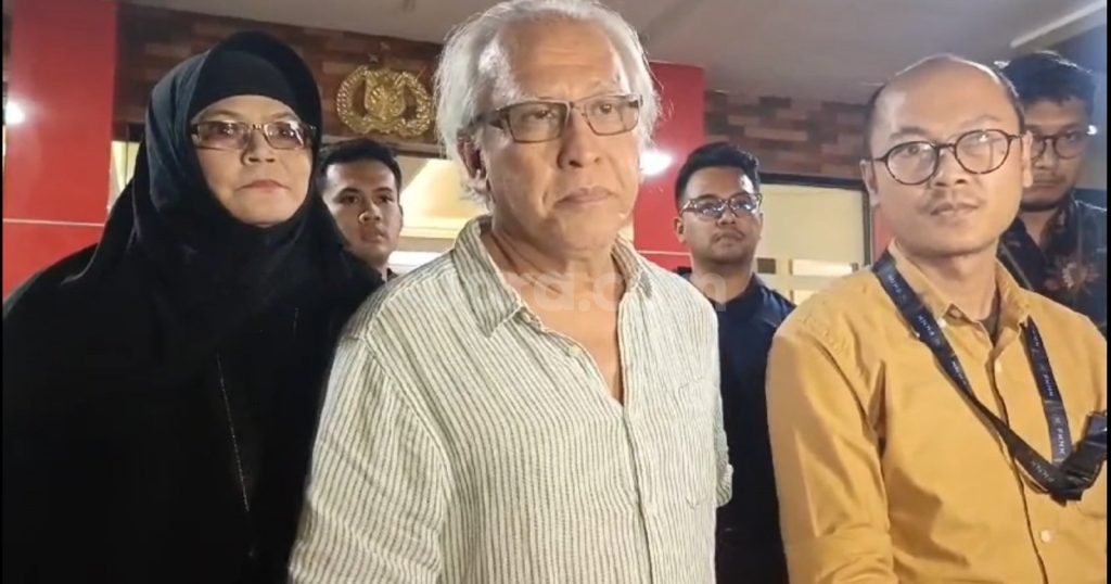 Iwan Fals dan istri, Rosanna Listanto di Mapolres Metro Jakarta Selatan (Tangkapan Layar)