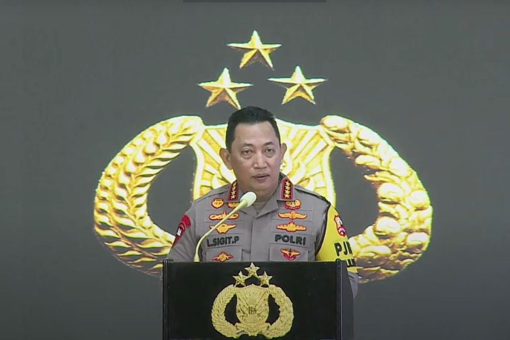 Kapolri Jenderal Listyo Sigit Prabowo(Dok. Screen Shot Youtube Div Humas Polri)