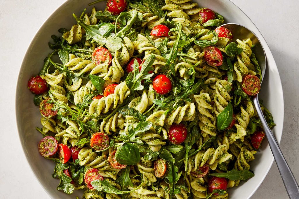 Vegan Pesto Pasta Salad (Tangkapan Layar)