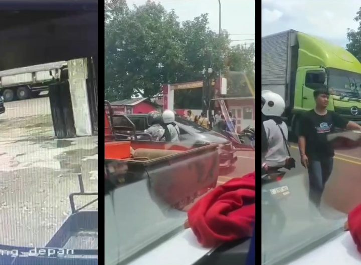 Kolase Foto - Kecelakaan yang melibatkan mobil dan sepeda motor (Foto : Darfan)