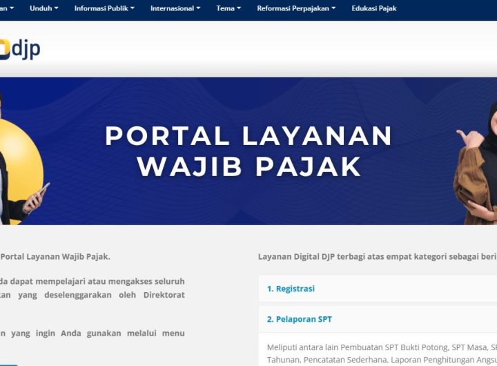 Laman webstite pajak.go.id (Tangkapan Layar)