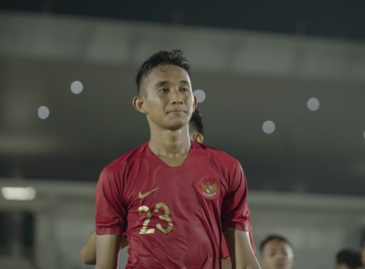 Rizky Ridho Ramadani saat menggunakan jersey timnas Indonesia, jersey tersebut kini dilelang Ridho untuk membantu terdampak Pandemi Covid-19 (Sumber : PSSI)