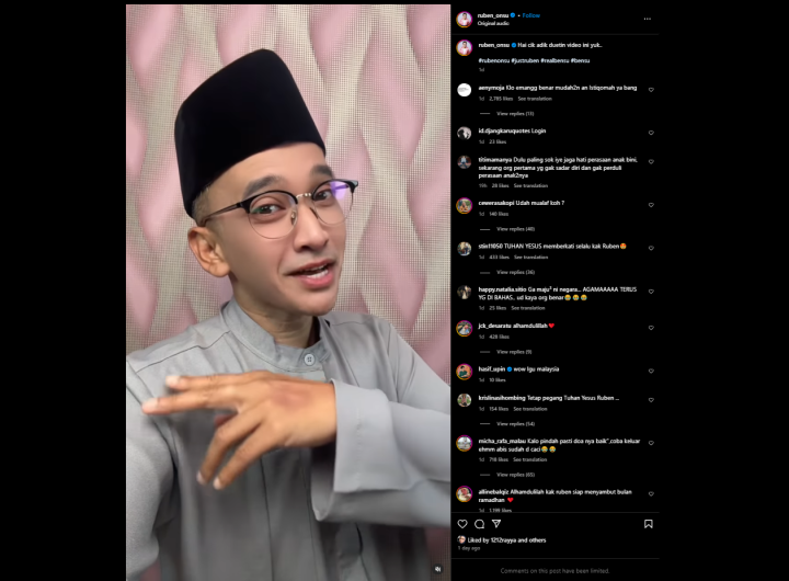 tangkapan layar/ @ruben_Onsu