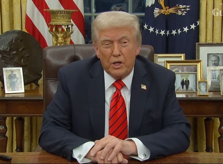 Tangkapan Layar - Trump Tegaskan Gencatan Senjata Gaza jika sandera Israel tidak dilepaskan (Youtube/The Guardians)
