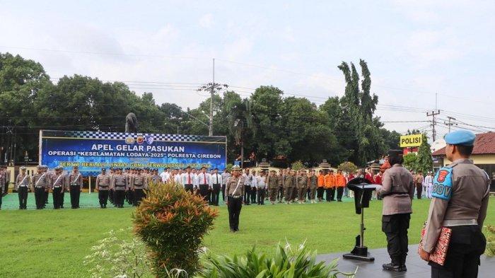 Apel gelar pasukan yang berlangsung di Mako Polresta Cirebon (Tangkapan Layar)