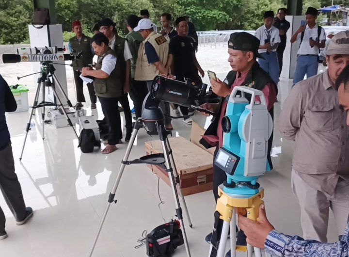 Pemantauan hilal 1 Ramadan di Pantai Baro Gebang, Hilal terpantau di bawah ufuk minus nol derajat dan tidak terlihat
