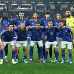 Skuad timnas Italia 2025/2026 saat menang 2-0 atas Irlandia Utara dalam babak playoff Piala Dunia 2026 di Stadion Atleti Azzurri D'Italia, Bergamo, Jumat (27/3/2026) dini hari WIB. (FIGC)