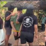 Tim Unit Resmob Satreskrim Polres Majalengka, Jawa Barat, mengamankan dua pelaku komplotan begal sadis yang kerap beraksi di Jalan Lingkar Baribis, Kecamatan Cigasong (Foto : Darfan)