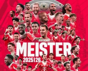Bayern Munchen memastikan diri sebagai juara Liga Jerman atau Bundesliga 2025/2026 setelah mengalahkan Stuttgart 4-2 pada pekan ke-30 di Allianz Arena, Minggu, 19 April 2026 malam WIB. (X/@FCBayern)