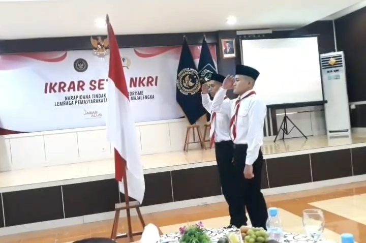 Napiter yang Ancam Bom Polsek Ikrar Kembali ke NKRI (Foto : Darfan)