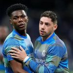 Federico Valverde dan Aurelien Tchouameni dikabarkan terlibat baku hantam dalam sesi latihan Real Madrid jelang El Clasico kontra Barcelona. (Tangkapan Layar)