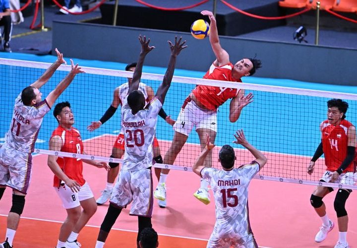 Timnas voli putra Indonesia meraih kemenangan dramatis 3-2 atas Qatar dalam laga Grup B AVC Cup Men 2026, Senin (22/6/2026).(PBVSI)