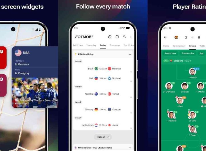 Aplikasi FotMob Android hadirkan berbagai informasi detail tentang dunia sepak bola. (Sumber Foto: Google Play/Istimewa.)