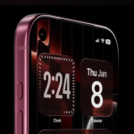 Render kamera depan iPhone 18 Pro. Kamera selfie diklaim berpindah ke sudut kiri atas layar dan tampil dalam satu lubang kecil. (Tangkapan Layar)