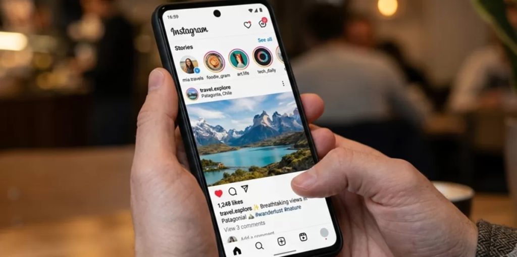 Ilustrasi Aplikasi Instgram. (Sumber Foto : Gemini AI)