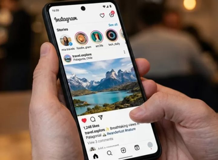 Ilustrasi Aplikasi Instgram. (Sumber Foto : Gemini AI)