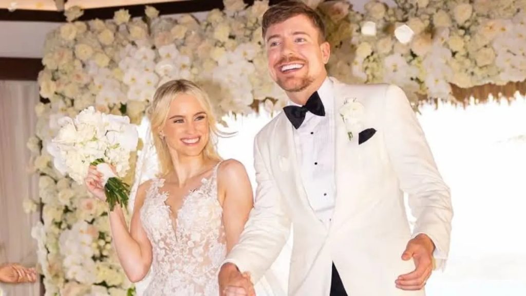 Mr Beast menikah dengan Thea Booysen (Tangkapan Layar)