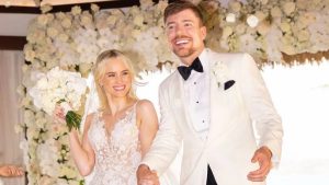 Mr Beast menikah dengan Thea Booysen (Tangkapan Layar)