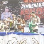 Pemusnahan Knalpot Brong, Hasil Razia Akan Dijadikan Museum (Foto : Darfan)