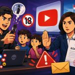 Ilustrasi komdigi menegur youtube karena promosi vape ke anak-anak (Sumber Foto : Buatan AI)