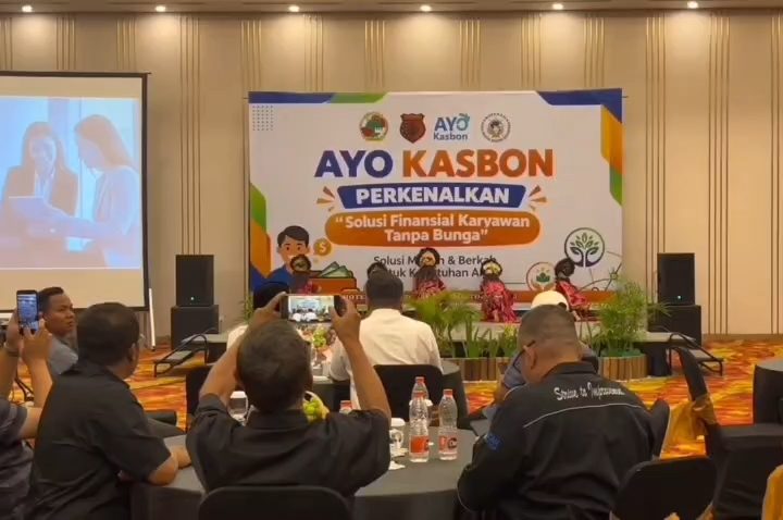 Lauching Aplikasi Ayo Kasbon yang merupakan bagian dari Koperasi Serba Usaha hadir sebagai salah satu inovasi digital untuk mendukung pengelolaan kasbon dan administrasi keuangan (Foto : Darfan)